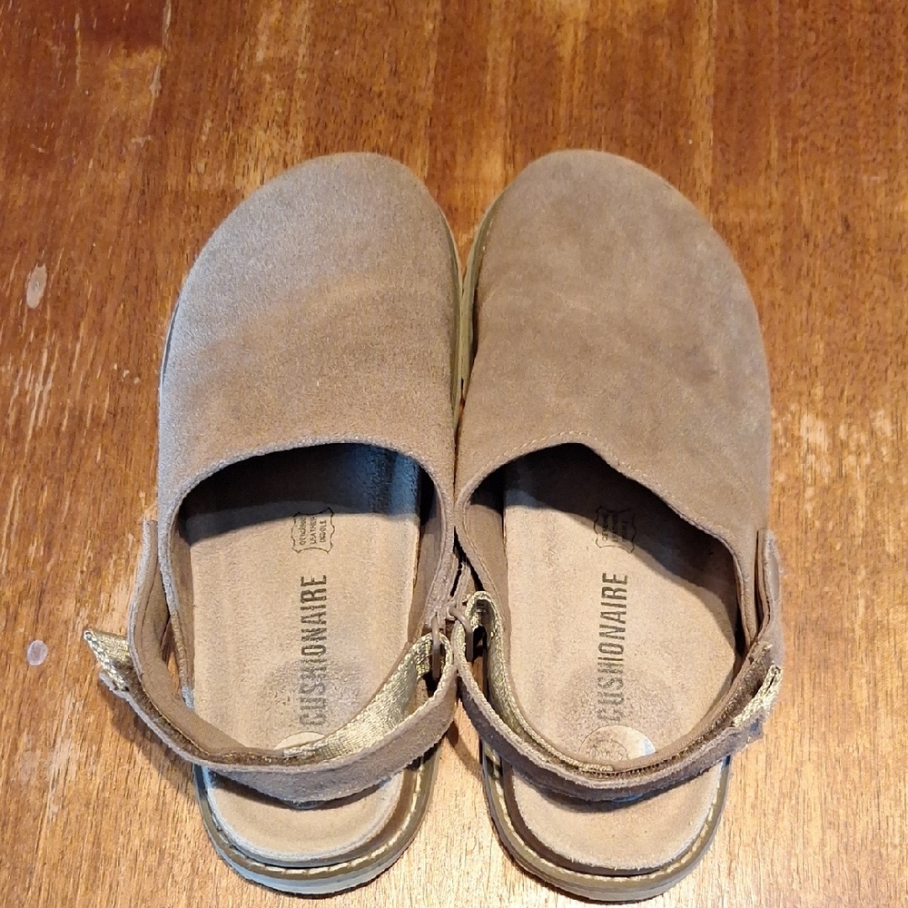 Women's Tan Suede Mules - Picture 2 of 5